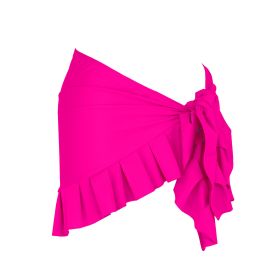 Single-shoulder Suspender Tube Top One-piece Swimsuit Women's Two-piece Suit (Option: Only Free Size Skirt Pink-Free Size)