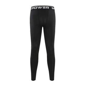 Quick-dry Pants Men's Bottoming Tights Trousers (Option: Black-M)