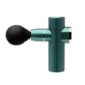 New Mini Vibrating Electric Fascia Gun Muscle Relaxation Massage (Option: Dark green-USB)