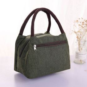 Cosmetic Bag Bag Women's Handbag Oxford Cloth Lunch Box Bag Lunch Bag Mummy Bag For Work Shopping Small Cloth Bag (Option: Denim Army Green)