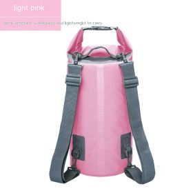 Waterproof Bag PVC Waterproof Bag Swimming Beach Drifting Camouflage Backpack (Option: Light Pink-5L)