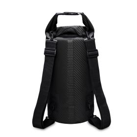 Waterproof Bag PVC Waterproof Bag Swimming Beach Drifting Camouflage Backpack (Option: Carbon Fiber Black-5L)