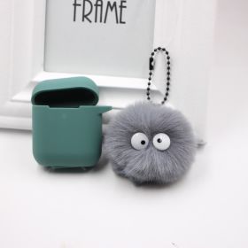 Dust Elf Small Briquette Keychain Pendant Plush Round Student Schoolbag Key Pendant (Option: Gray-Coal Elf Pendant)