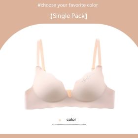 Seamless Lingerie For Women With No Steel Rings And Small Breasts Gathered Together (Option: Skin Color-70A)