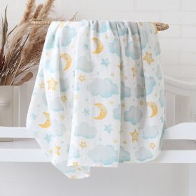 Bamboo Cotton Cloth Bag Single Baby Wrapping Blanket Cover Blanket (Option: Star Moon-120x120)