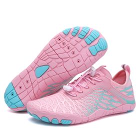 Men's And Women's Fashion Casual Outdoor Skin Soft Bottom Water Shoes (Option: 8305 Pink-37)