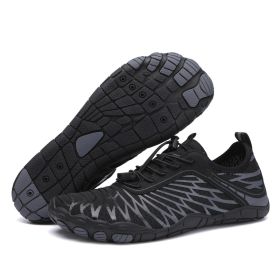 Men's And Women's Fashion Casual Outdoor Skin Soft Bottom Water Shoes (Option: 8305 Black-36)