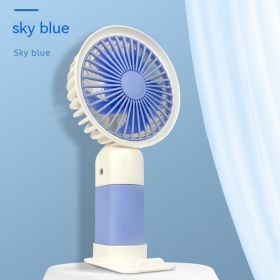 Student Portable Handheld Mini Little Fan (Option: Blue-16X8X6cm)