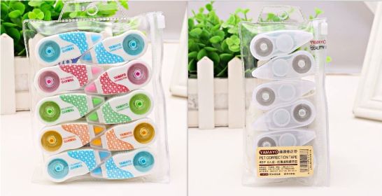 Mini Correction Tape Large Capacity Portable Correction Tape (Option: 6PCs Transparent 10pcs color)