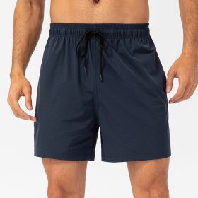 Loose Fitness Casual Running Shorts (Option: Navy Blue-S)