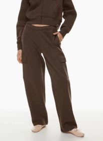 Elastic-waist High Waist Wide-leg Ankle-length Pants (Option: Brown-S)