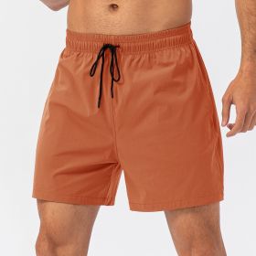 Loose Fitness Casual Running Shorts (Option: Orange Red-S)