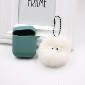 Dust Elf Small Briquette Keychain Pendant Plush Round Student Schoolbag Key Pendant (Option: Beige-Coal Elf Pendant)