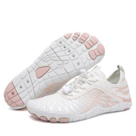 Men's And Women's Fashion Casual Outdoor Skin Soft Bottom Water Shoes (Option: 8305 White-38)