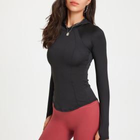 New Hooded Yoga Dress For Women (Option: Black-M)