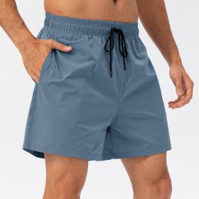 Loose Fitness Casual Running Shorts (Option: Gray Blue-M)