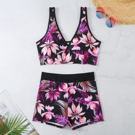 Two-piece Swimsuit Printed Boxer Multi-color Swimsuit (Option: 4 Style-XL)