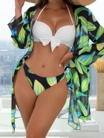 Women's Three-piece Bikini Mesh Split Swimsuit (Option: Figure 1-XL)