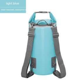 Waterproof Bag PVC Waterproof Bag Swimming Beach Drifting Camouflage Backpack (Option: Light Blue-30L)