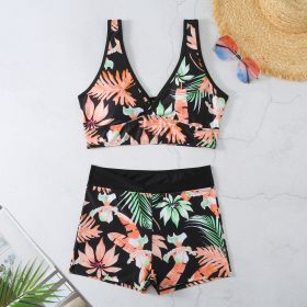 Two-piece Swimsuit Printed Boxer Multi-color Swimsuit (Option: 5 Style-XL)